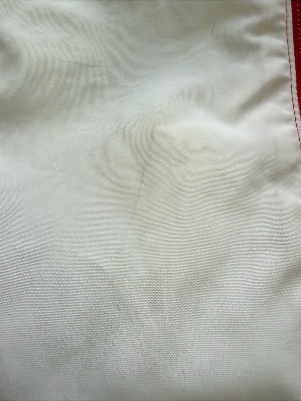 adidas Red and White Striped Windbreaker Jacket - Picture 8 of 9